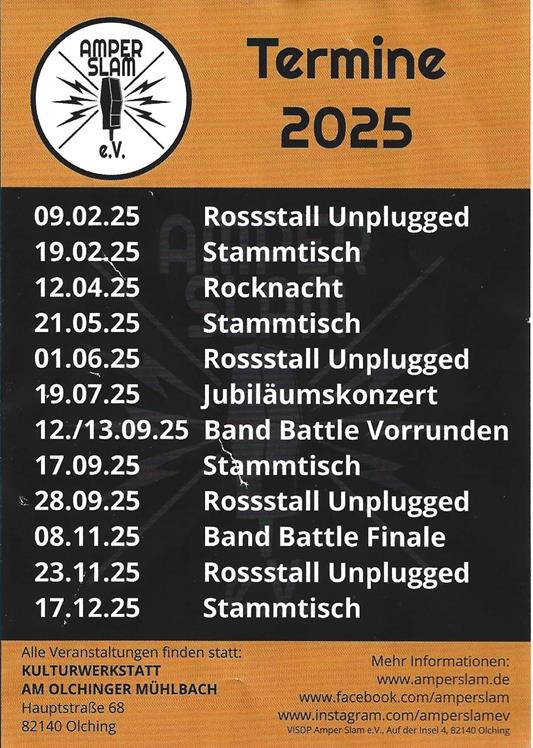 Amper Slam e.V. - Termine 2025